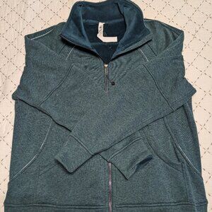 lululemon Scuba Oversized Funnel-Neck Full Zip Long Plush - Heathered Storm Teal